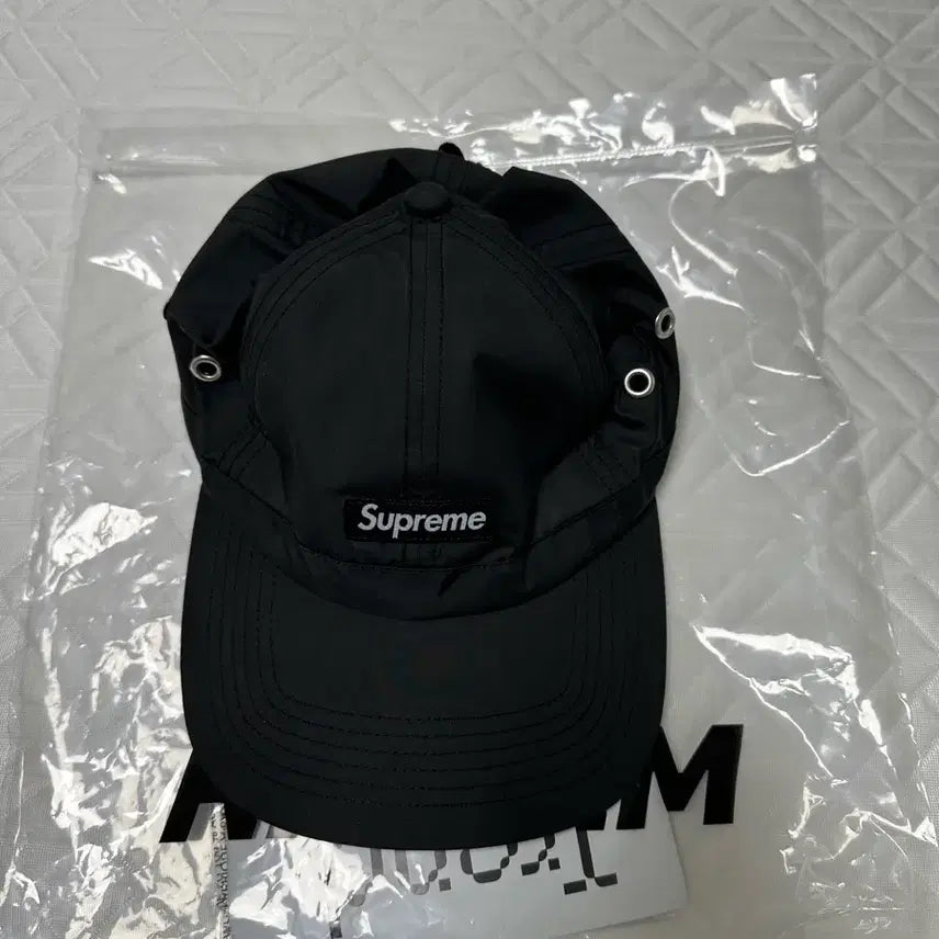 [BUNJANG] Supreme Crown Band Nylon 6-Panel Cap Black / 슈프림 모자 크라운 밴드 나일론 6-패널 블랙 - 24SS