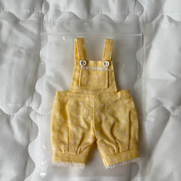 [BUNJANG] Blythe Doll Outfit Yellow Overalls / 블라이스/브라이스 의상 연노랑 맬빵바지