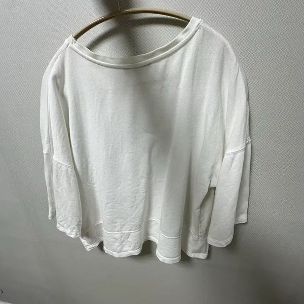 [BUNJANG] Zara White Cotton T-Shirt M / ZARA 화이트 면 티셔츠 M