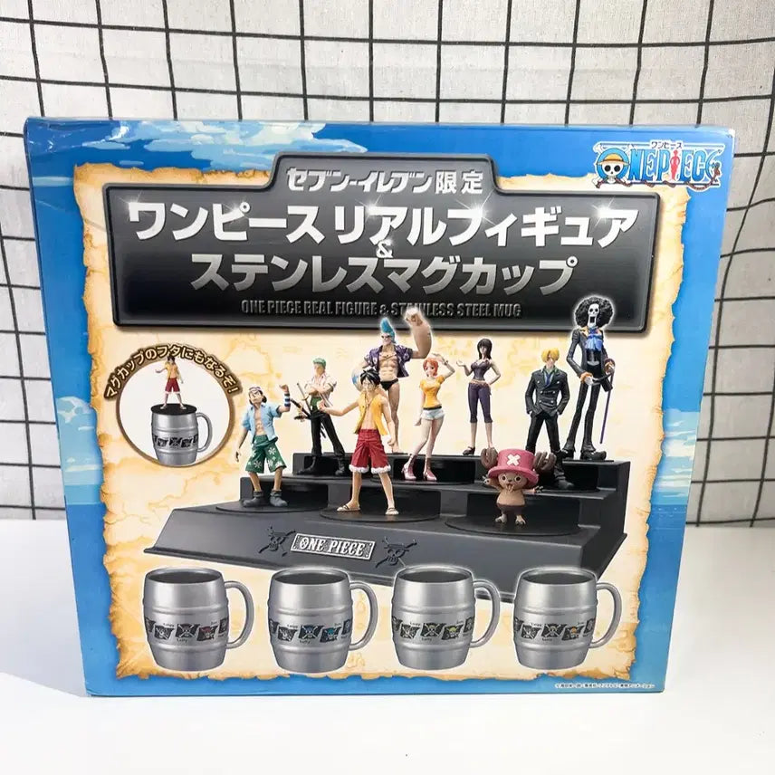 [BUNJANG] 7-Eleven Limited Edition One Piece Real Figure & Stainless Steel Mug Set / 세븐일레븐 한정 원피스 리얼 피규어 & 스테인리스 머그컵