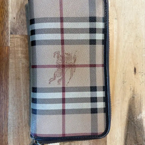 [BUNJANG] Burberry Check Zip Around Long Wallet / 버버리 체크 지퍼 장지갑(정품)