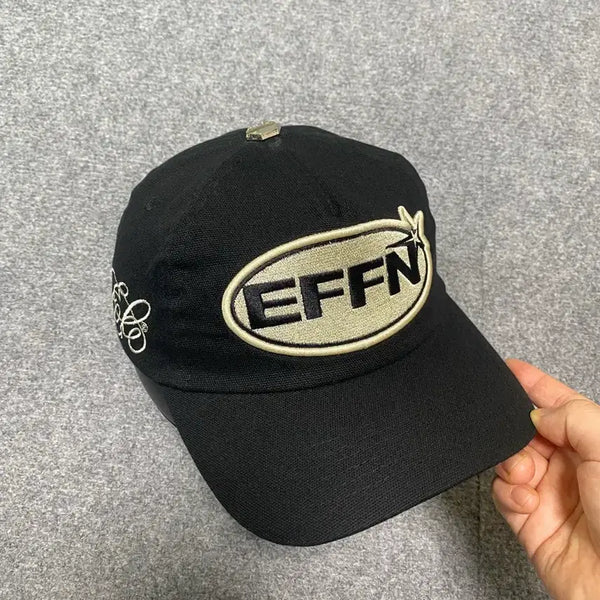 [BUNJANG] EFFN Oval Logo Embroidered Snapback Hat / 뉴질랜드 브랜드  EFFN 오벌 로고 자수 스냅백 모자