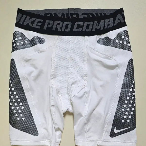 [BUNJANG] Nike Pro Combat White Compression Shorts S / 나이키 프로 컴뱃 화이트 컴프레션 반바지 쇼츠 S