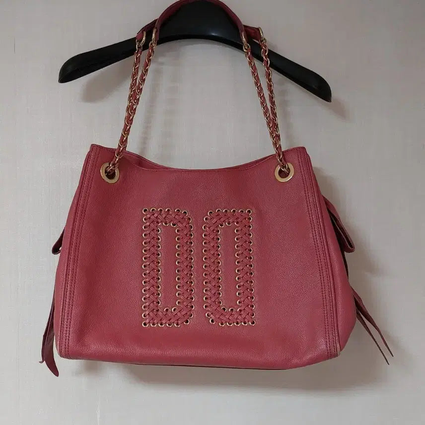 [BUNJANG] Daks Chain Shoulder Bag Pink / 닥스 체인 숄더백 핑크 가방 핸드백