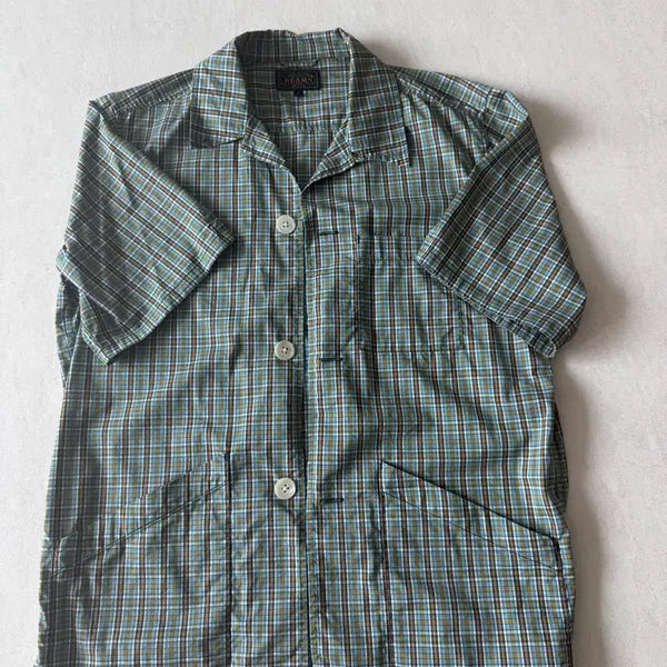 [BUNJANG] beamsplus Oxford Pullover Open Collar Half Sleeve Shirt / 빔즈플러스 반팔셔츠 판매합니다-