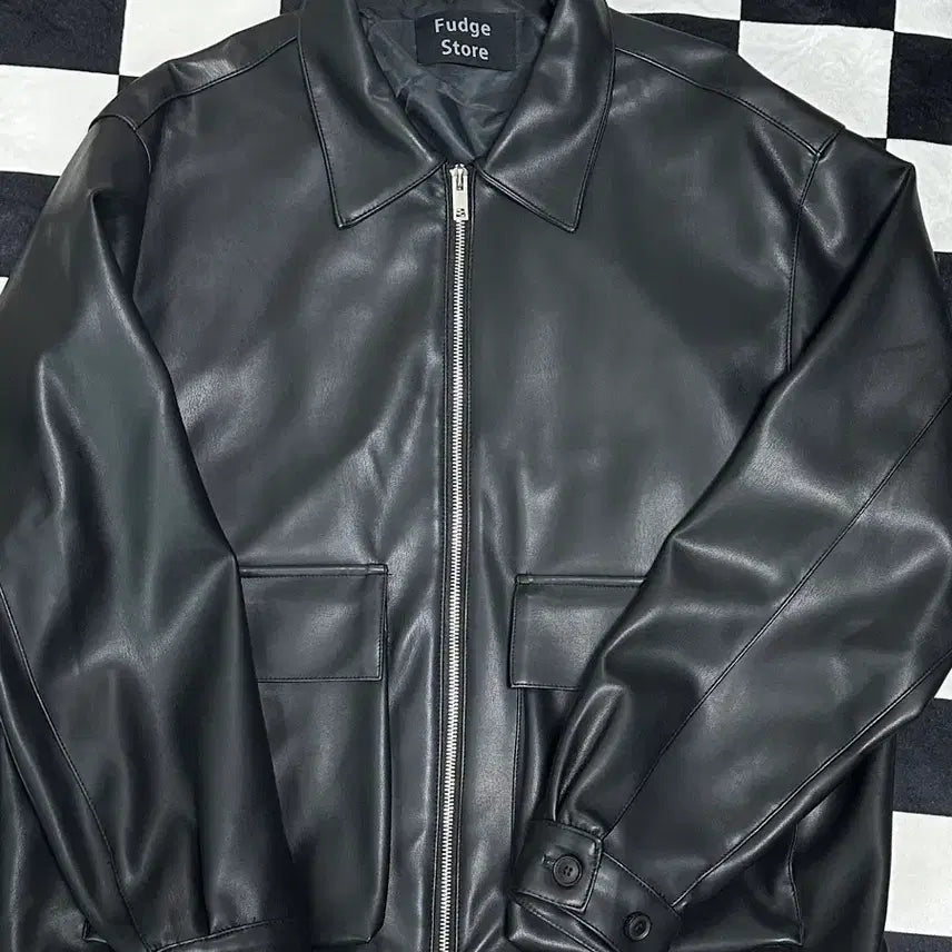 [BUNJANG] Fudge Store Men's Black Jacket with Zipper Detail / 남성 자켓