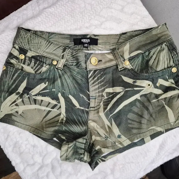 [BUNJANG] Versace Versus Palm Tree Pattern Shorts Size 25 / 베르사체 베르수스 야자수 패턴 숏팬츠 25