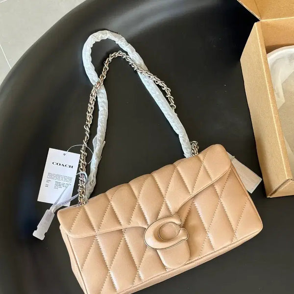 [BUNJANG] Coach Quilted Chain Bag Beige / 코치 체인백