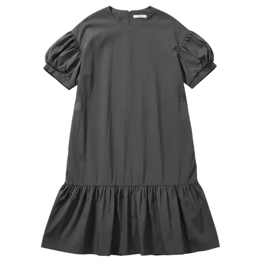 [BUNJANG] NUEBELL Women's Nylon Short-Sleeve Long Dress - Dark Gray / 여성F/ NUEBELL 나일론 반팔 먹색 롱원피스 빈티지킹