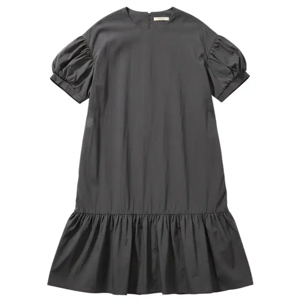 [BUNJANG] NUEBELL Women's Nylon Short-Sleeve Long Dress - Dark Gray / 여성F/ NUEBELL 나일론 반팔 먹색 롱원피스 빈티지킹