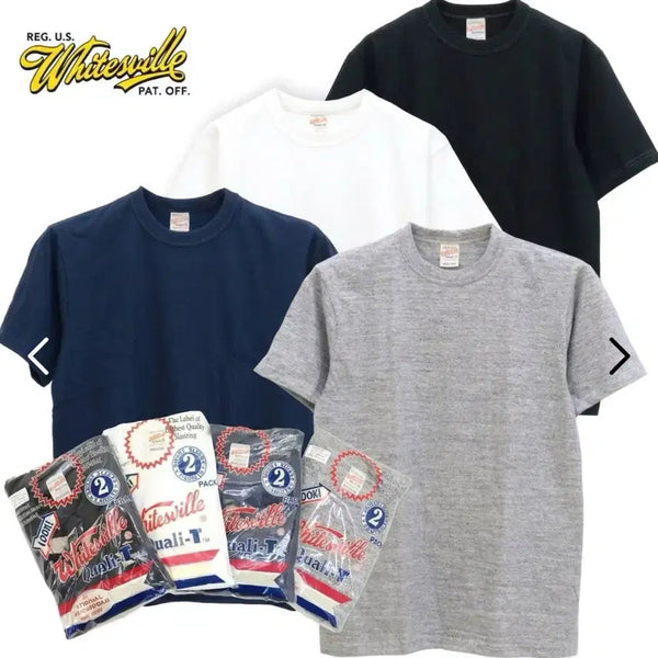 [BUNJANG] Whitesville Two-Pack T-Shirt Grey/White L / [[구매]] 화이츠빌 투팩 그레이,화이트 L