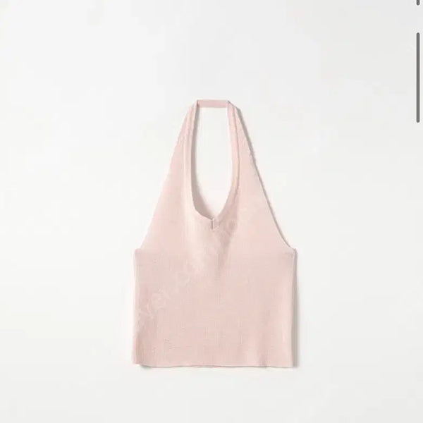 [BUNJANG] Le Vain Clea Halter-Neck Tank Top (Soft Pink) / 르베인 홀터넥 탱크탑 Clea Halter-Neck Tank Top(Soft Pink)