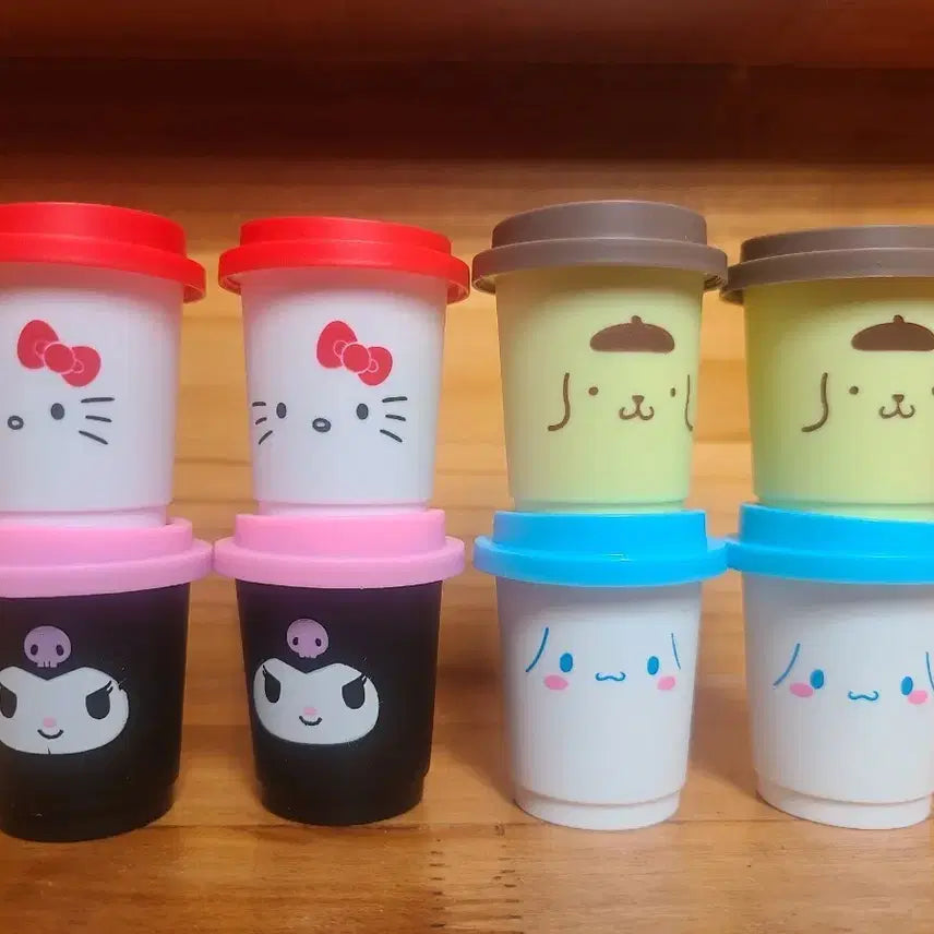 [BUNJANG] Sanrio Characters Miniature Tumbler Candy Set (8 pieces) / 산리오 캐릭터즈 텀블러 캔디 헬로키티 쿠로미 시나모롤 폼폼푸린 미니어처 미개봉 새상품 8개세트 기한 2028.06.05