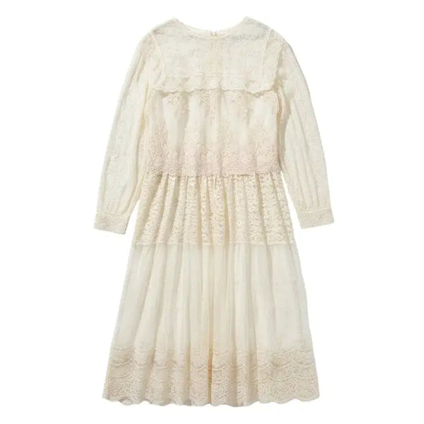 [BUNJANG] Women's Back Zipper Full Lace Dress / 여성F/ 뒷반전 전체레이스 드레스 원피스 셀프 웨딩 빈티지킹
