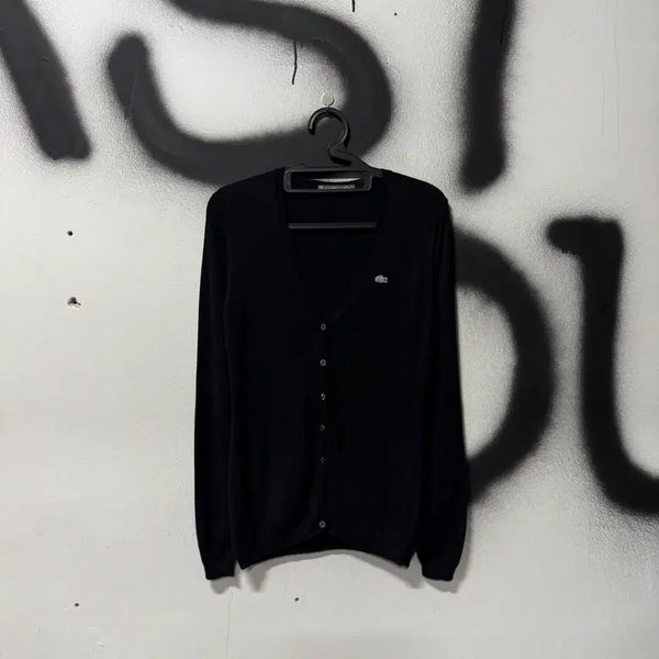 [BUNJANG] Lacoste Black Cashmere Knit Cardigan / 라코스테 블랙 캐시미어 니트 가디건