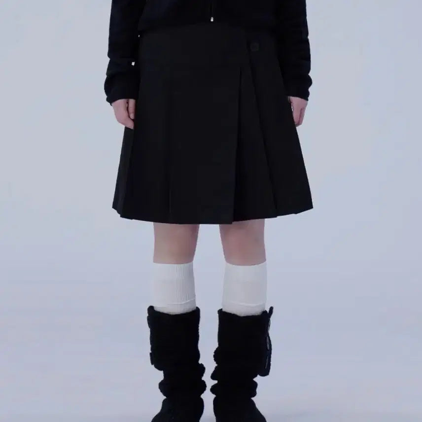 [BUNJANG] Miseki Seoul Midi Wrap Skirt Black Size 1 / 미세키서울 미디 랩 스커트 블랙 1 사이즈