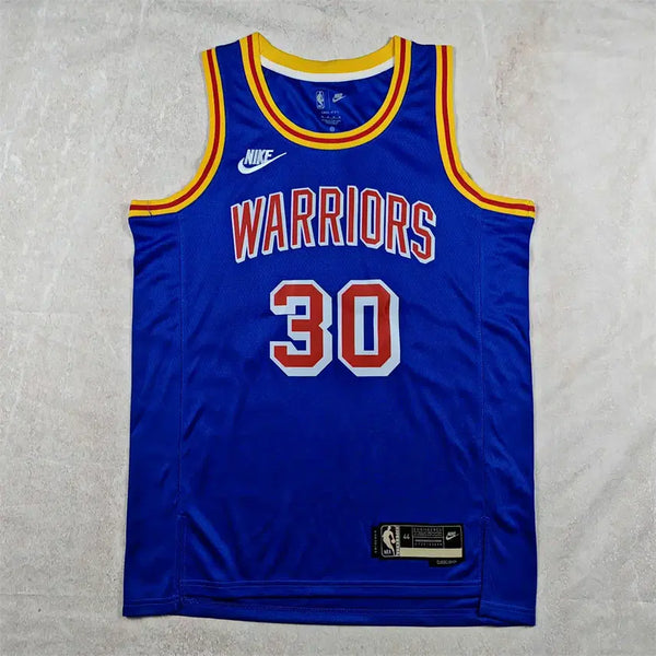[BUNJANG] Golden State Warriors Stephen Curry #30 75th Anniversary Blue Basketball Jersey / NBA 브레이브스 30번 스테판 커리 75주년 블루 농구복 핫프레스 나시