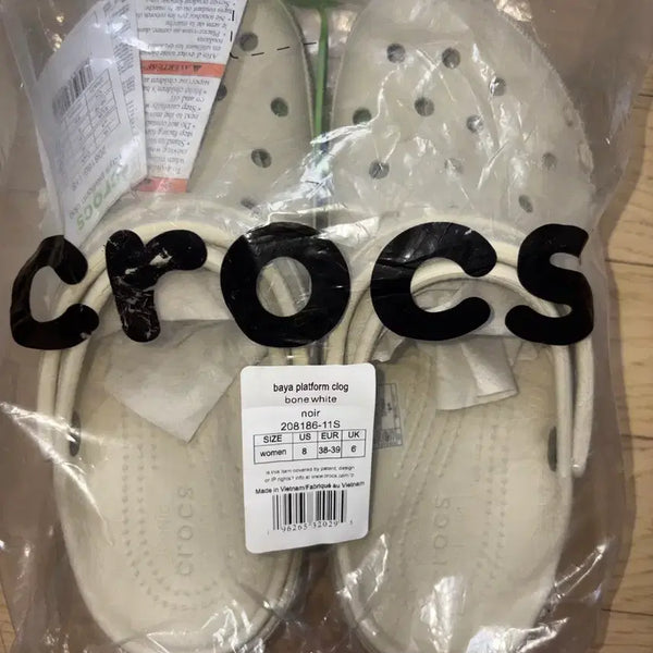 [BUNJANG] Crocs Baya Platform Clog Beige Size 250 / 크록스 바야 플랫폼 클로그 베이지 250
