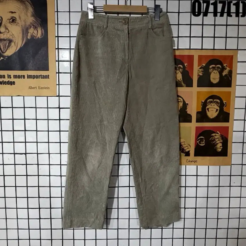 [BUNJANG] SHESMISS Corduroy Pants Khaki Size S / SHESMISS 코듀로이 팬츠 카키색 S