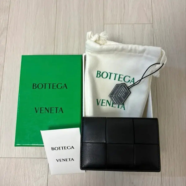 [BUNJANG] Bottega Veneta Cassette Card Holder Black / 보테가베네타 카세트 카드지갑 블랙