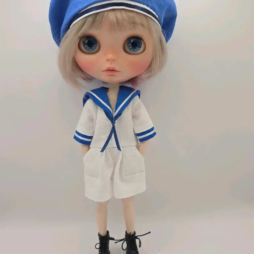 [BUNJANG] Marine Look Outfit Set for Blythe & Obitsu Dolls / 블라이스, 오비츠 호환 마린룩 의상입니다.