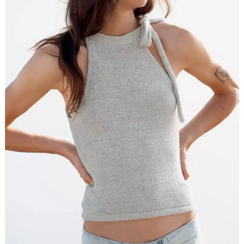 [BUNJANG] ZARA Halterneck Top / 자라 zara 러프 홀터넥탑