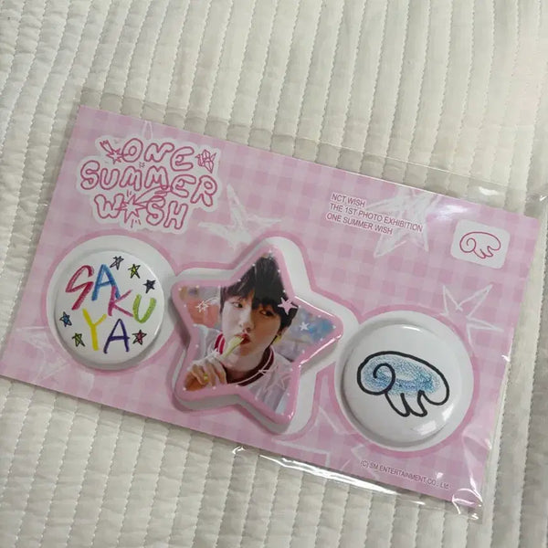 [BUNJANG] NCT WISH Sakuya Pin Button Badge / 엔시티 위시 사쿠야 핀배지 뱃지 핀버튼 팔아요! 아워썸머위시 공식