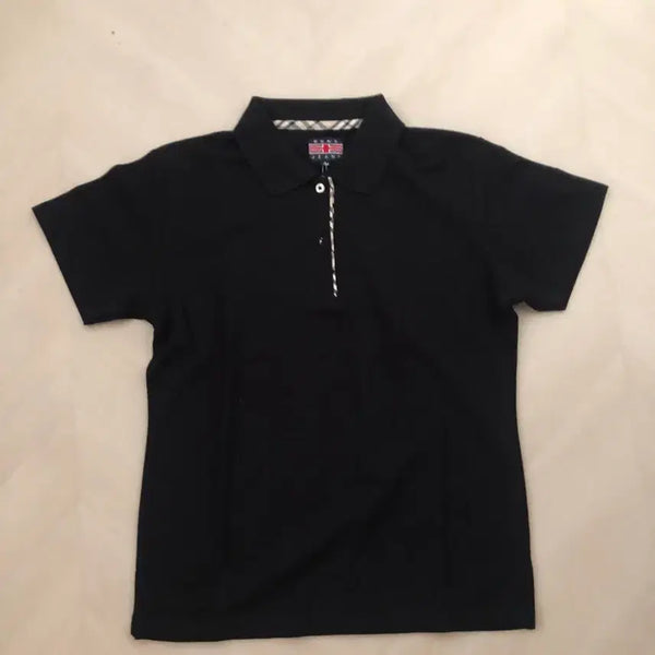 [BUNJANG] Burberry Style Black Collar T-Shirt / 새상품-버버리 스타일 블랙 카라티