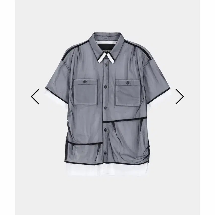 [BUNJANG] Andersson Bell White Sheer Layered Shirt / 앤더슨벨 화이트 시어 레이어드 셔츠