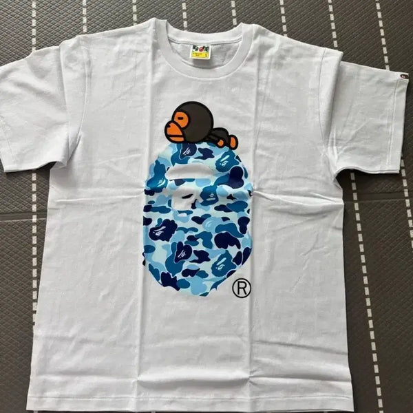 [BUNJANG] BAPE Milo Short Sleeve T-Shirt L White / 베이프 마일로 반팔 / L