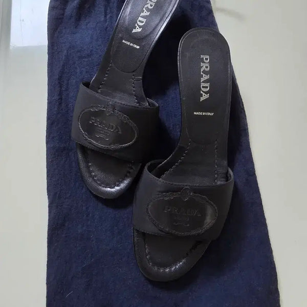 [BUNJANG] Prada Leather Sandals Black / 프라다 샌들 블랙