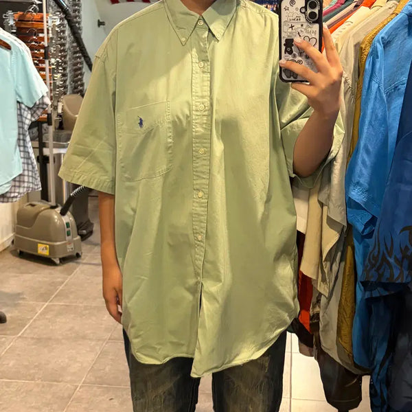 [BUNJANG] Polo Ralph Lauren Short Sleeve Shirt Green L / [NO.9] 폴로 랄프로렌 반팔셔츠 연두