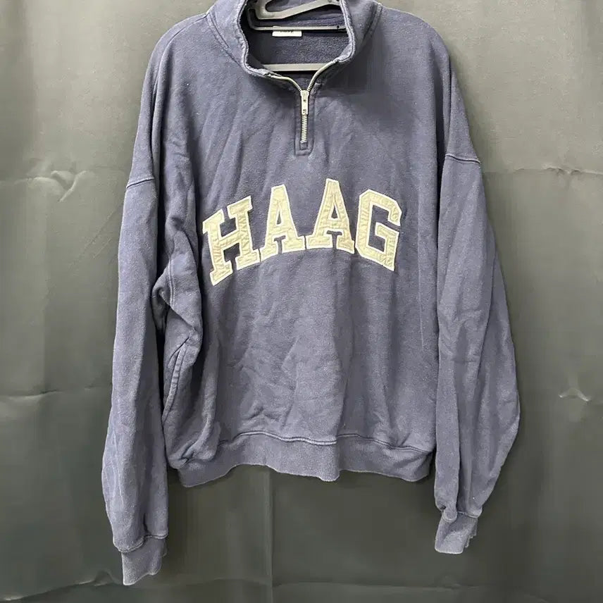 [BUNJANG] HAY G Half Zip-Up Sweatshirt / 헤이그 하프집업 스웻셔츠