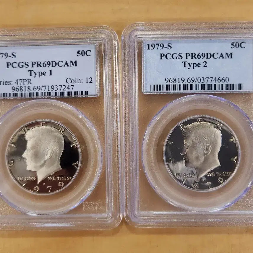 [BUNJANG] 1979 Kennedy Half Dollar PCGS 69 Type 1 & Type 2 / 1979년 케네디 하프달러 PCGS 69 등급 type1 ,2