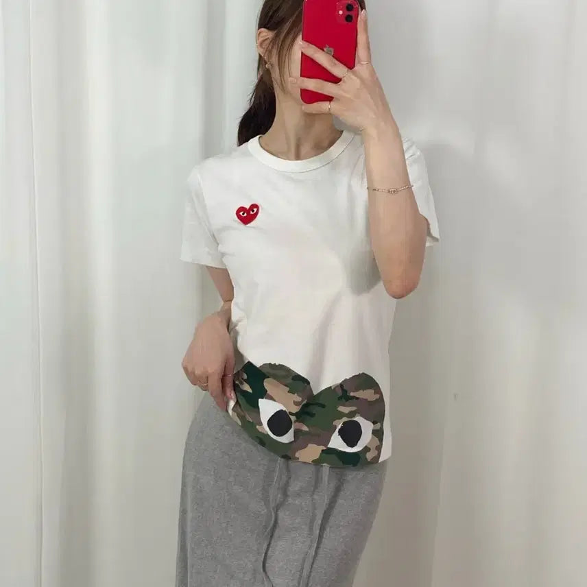 [BUNJANG] Comme des Garçons Military Red Badge T-Shirt / 꼼데가르송 밀리터리 레드와펜 T