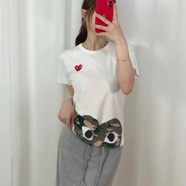 [BUNJANG] Comme des Garçons Military Red Badge T-Shirt / 꼼데가르송 밀리터리 레드와펜 T