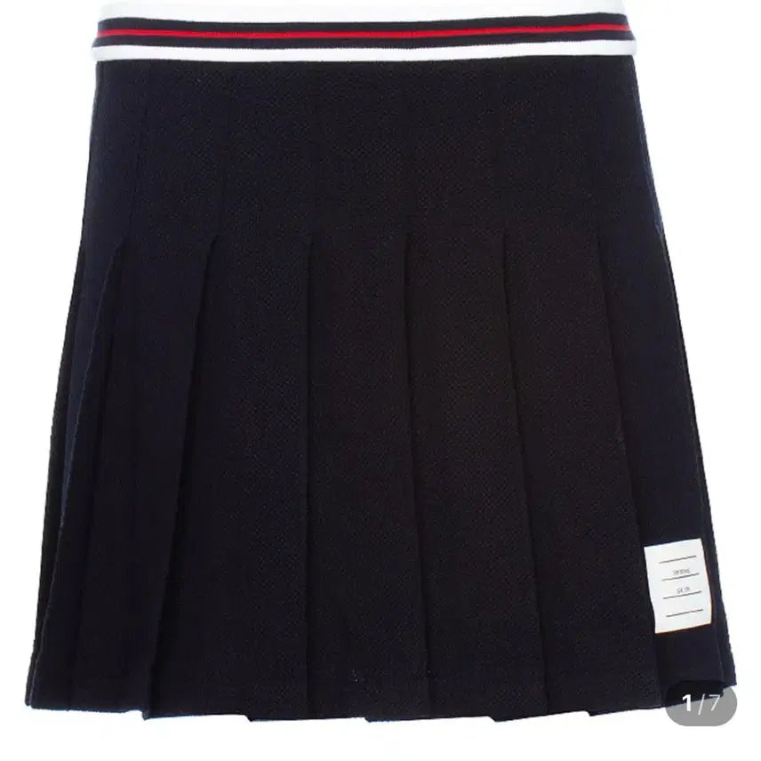 [BUNJANG] Thom Browne Navy Pleated Skirt / 미착용) 톰브라운 네이비 플리츠 스커트