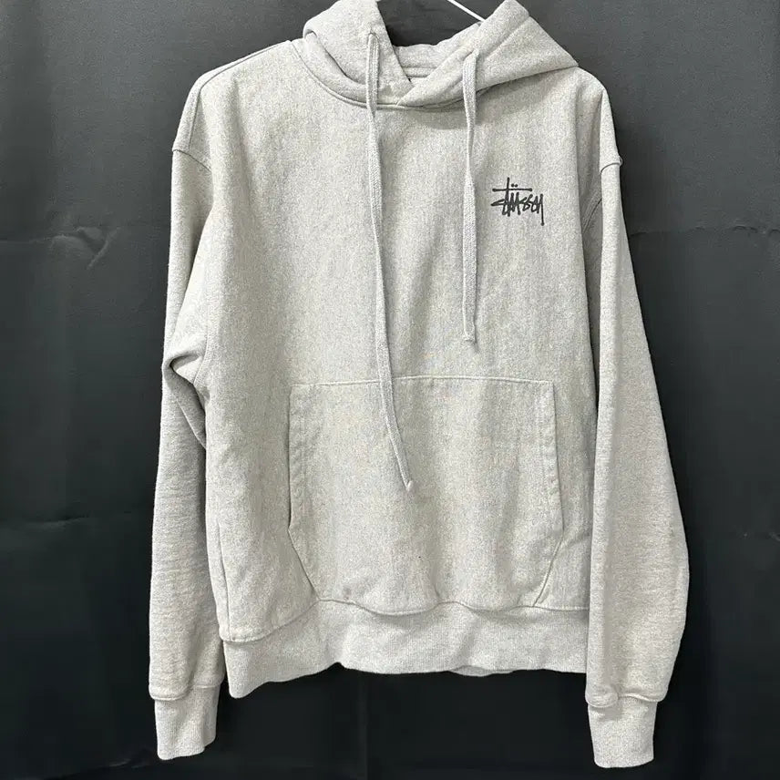 [BUNJANG] Stussy Basic Logo Hoodie Ash Heather / 스투시 베이직 후드 애쉬 해더