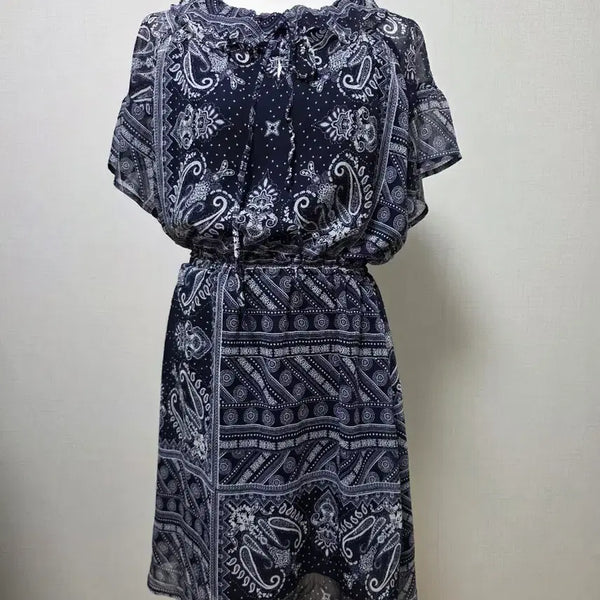 [BUNJANG] Thursday Island Chiffon Paisley Pattern Dress / S) 써스데이 아일랜드 쉬폰 페이즐리 패턴 원피스