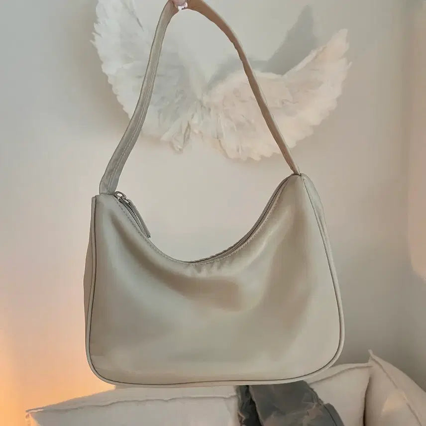 [BUNJANG] Monki Beige Cream Shoulder Bag / Monki 스웨덴 브랜드 숄더백 가방 베이지 크림 컬러