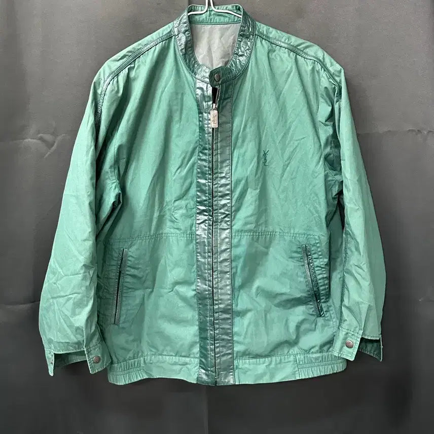 [BUNJANG] Saint Laurent Green Windbreaker Jacket / 입생로랑 그린 바람막이 자켓