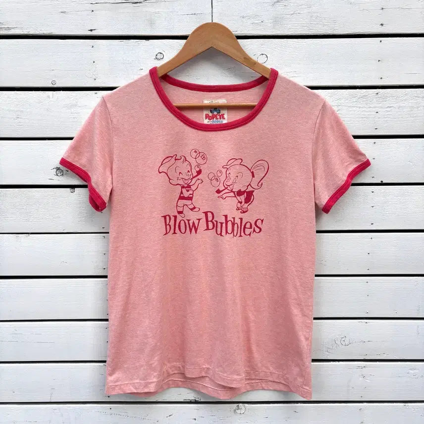 [BUNJANG] Vintage Popeye Ringer T-Shirt / Vintage 빈티지 뽀빠이 반팔 티셔츠 링거티