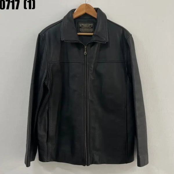 [BUNJANG] Giordano Black Leather Jacket / 지오다노 가죽 자켓 블랙