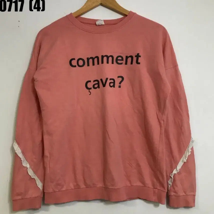 [BUNJANG] Comment Chava Lettering Sweatshirt / 코멘트 챠바 맨투맨