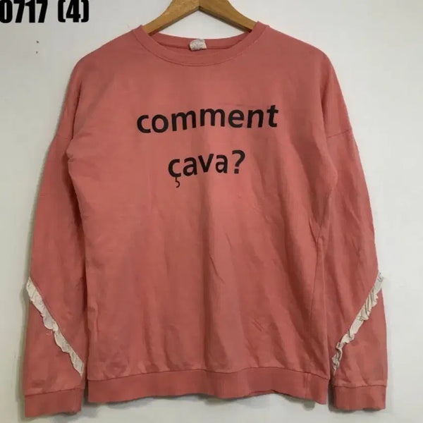 [BUNJANG] Comment Chava Lettering Sweatshirt / 코멘트 챠바 맨투맨
