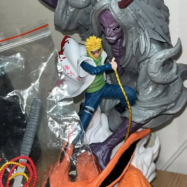 [BUNJANG] Naruto 4th Hokage Minato Figure with Kurama / [새상품] 4대 호카케 미나토 구미 나루토피규어 pvc 제품