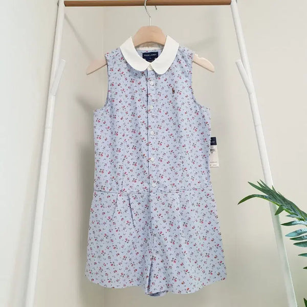 [BUNJANG] Polo Ralph Lauren Girls Flower Shirt Jumpsuit / 폴로걸즈 플라워 셔츠형 점프수트