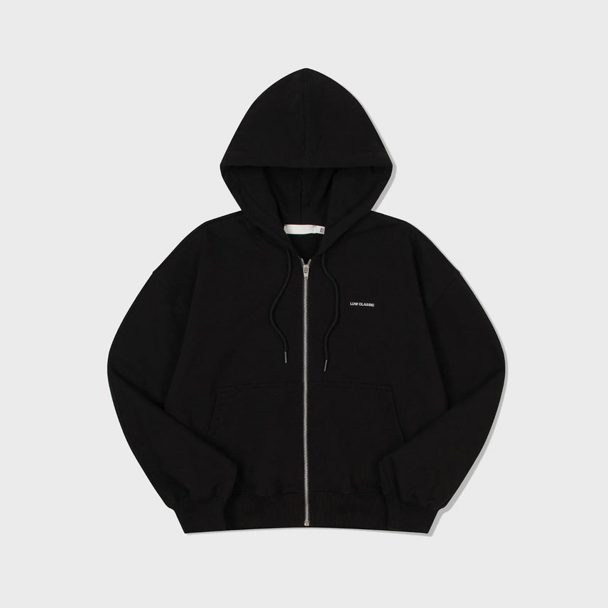 [BUNJANG] LOW CLASSIC LC Hoodie Zip-Up (Black) / 로우클래식 후드 집업