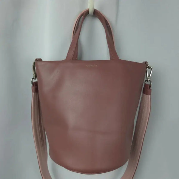 [BUNJANG] Avec Moto Lambskin Bucket Shoulder Tote Bag / 아벡모토 양가죽 인디핑크 로즈핑크 버킷백 숄더백 토트백