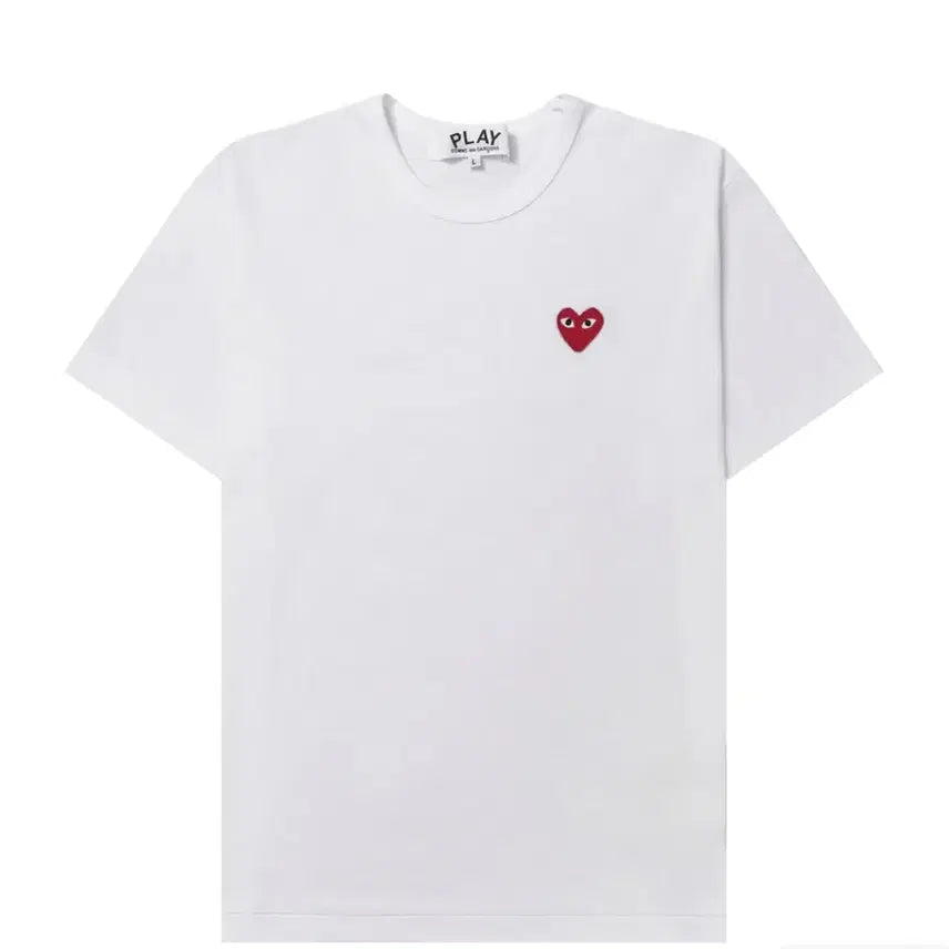 [BUNJANG] Comme des Garçons Red Heart T-Shirt White / 꼼데가르송 레드하트 흰색 반팔티 팔아요